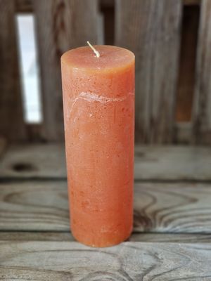 Kerze orange 7 cm x 20 cm
