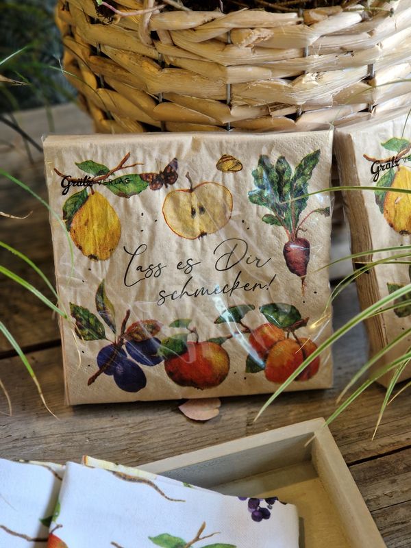 Servietten &quot;Lass es Dir schmecken&quot; (20 Stk) 16 cm x 16 cm