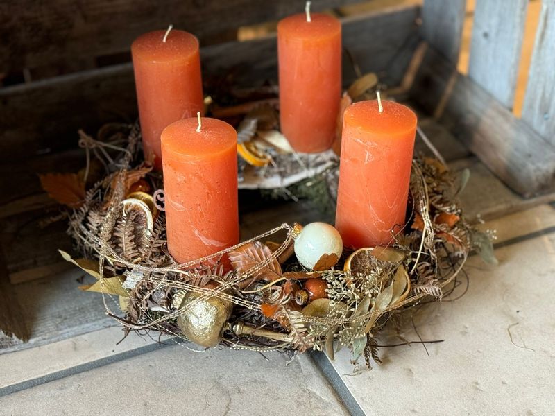 Adventskranz "Orange Crush"