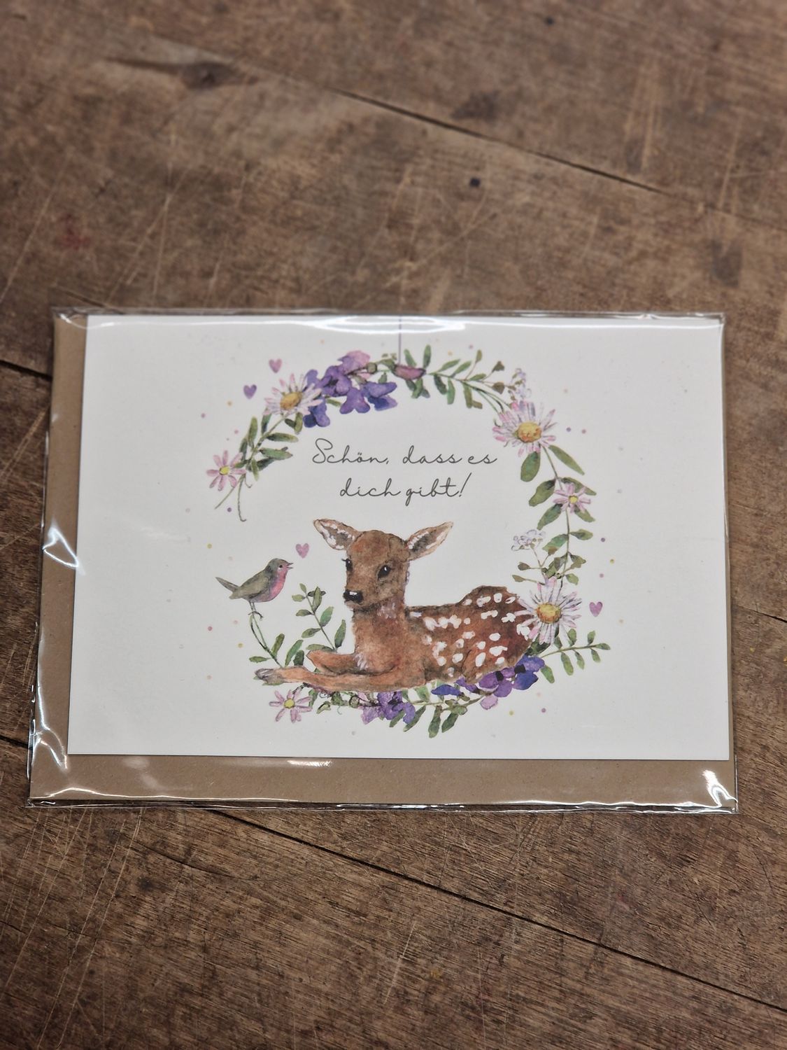 Karte "Schön, dass es dich gibt" inkl. Couvert