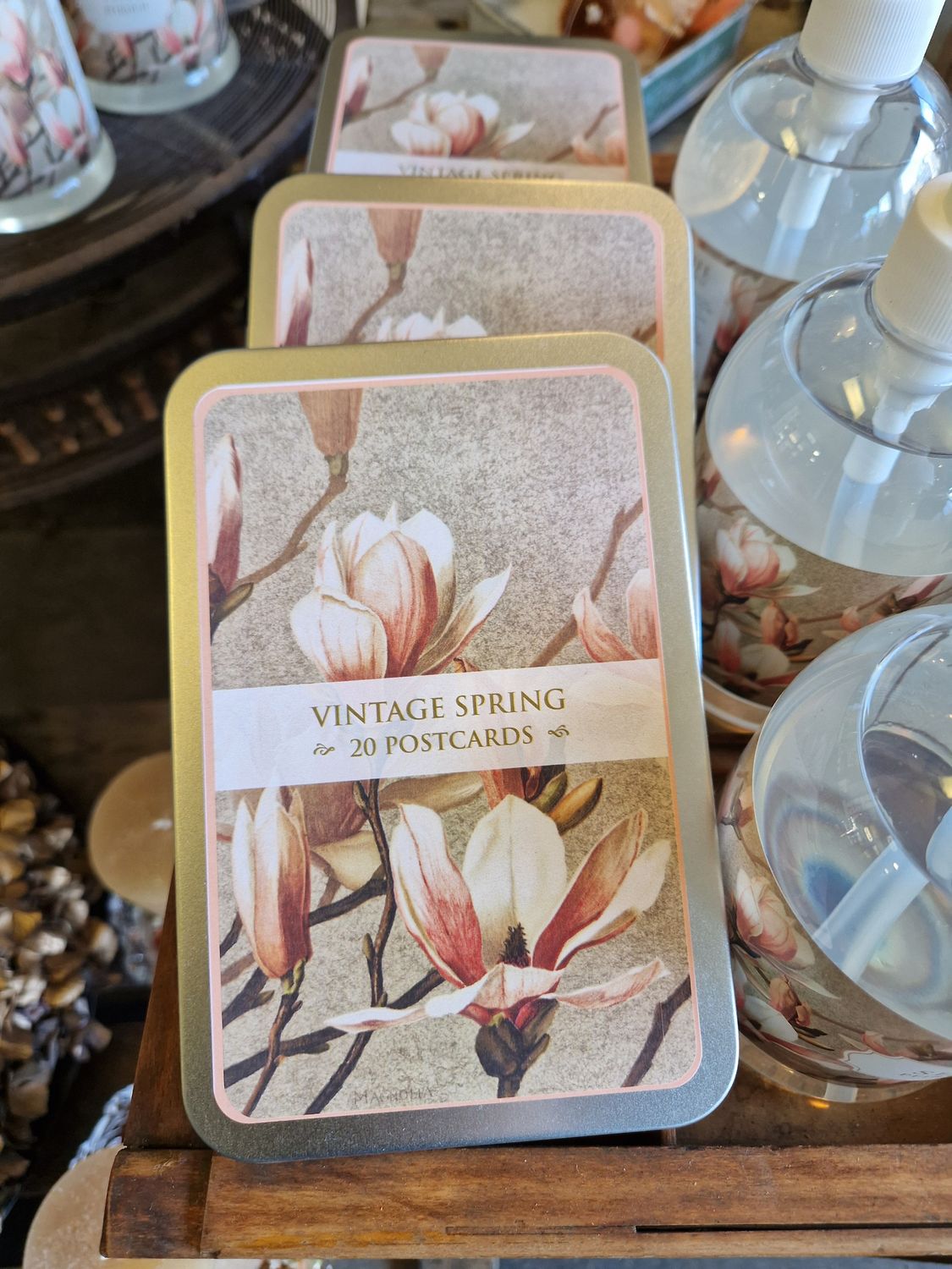 Postcard-Set in Blechdose "Vintage Spring"