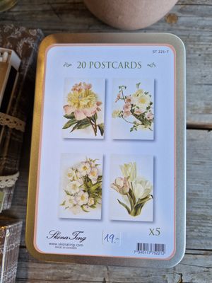 Postcard-Set in Blechdose "Soft Botanicals"