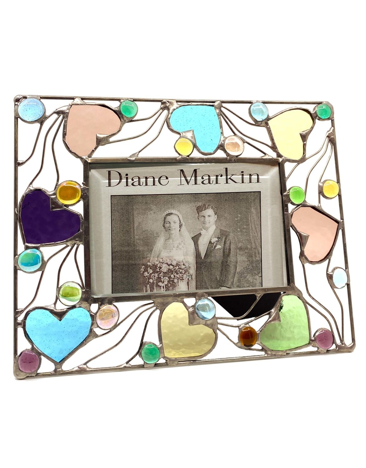 DMN-46PASHH 4X6 HAPPY HEARTS FRAME - PASTEL