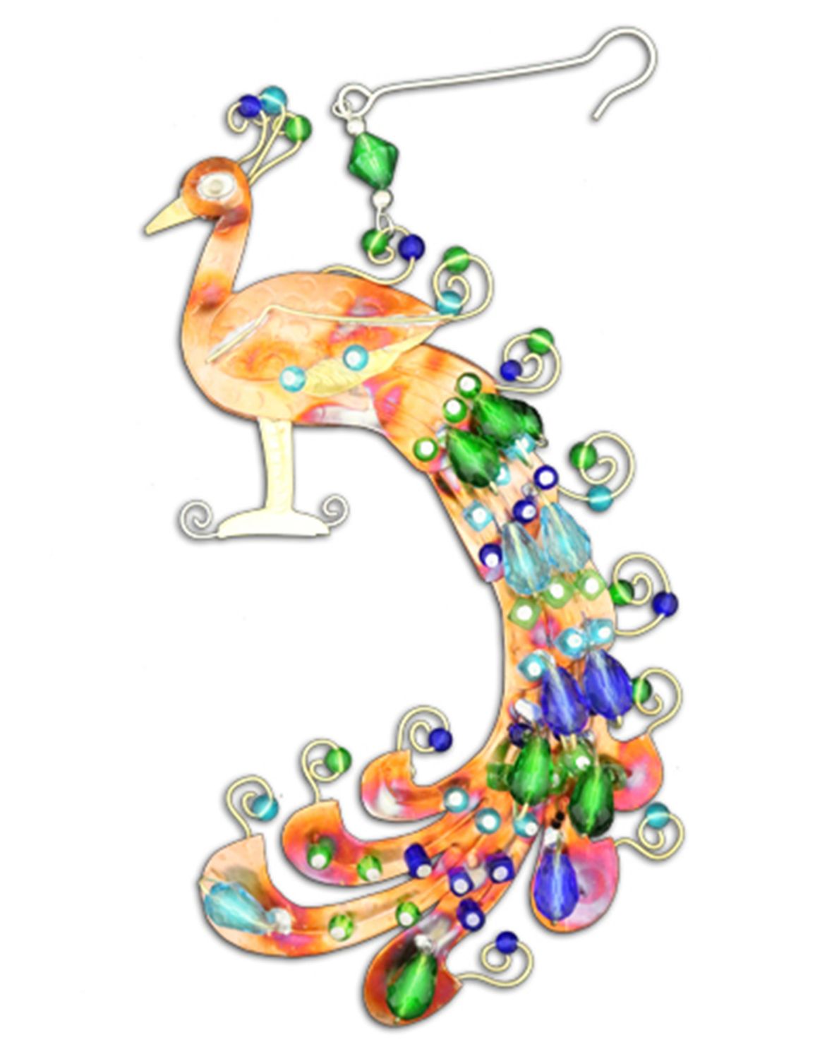 PI-2338 FANCIFUL PEACOCK ORNAMENT