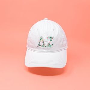 Delta Zeta Floral Embroidered Cap