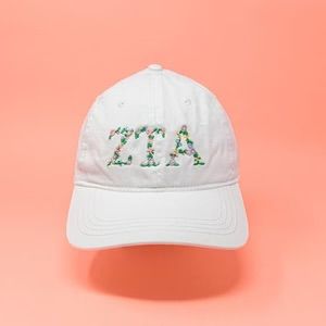 Zeta Tau Alpha Floral Embroidered Cap