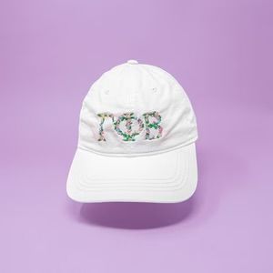 Gamma Phi Beta Floral Embroidered Cap
