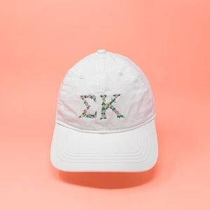 Sigma Kappa Floral Embroidered Cap