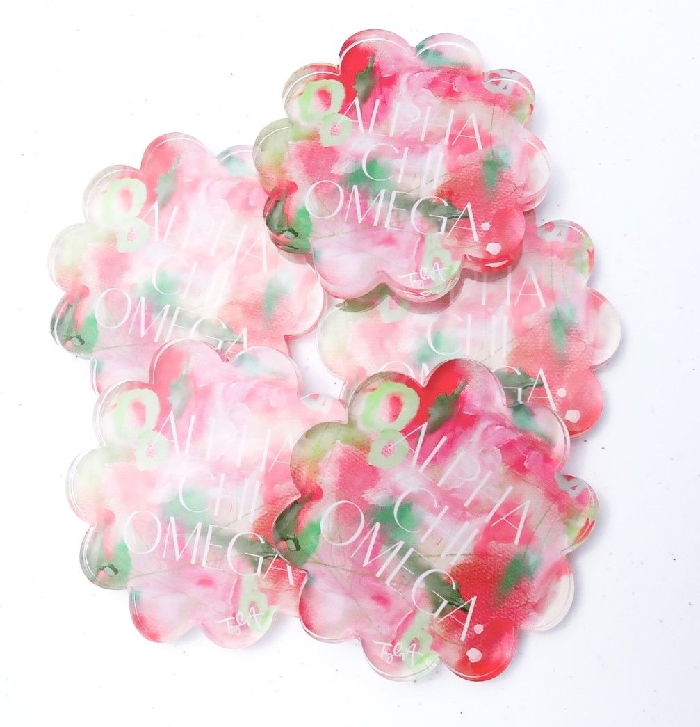 Sorority Coasters Alpha Chi Omega