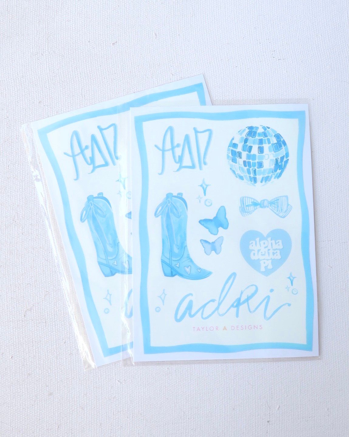 Alpha Delta Pi Sticker Sheet TA