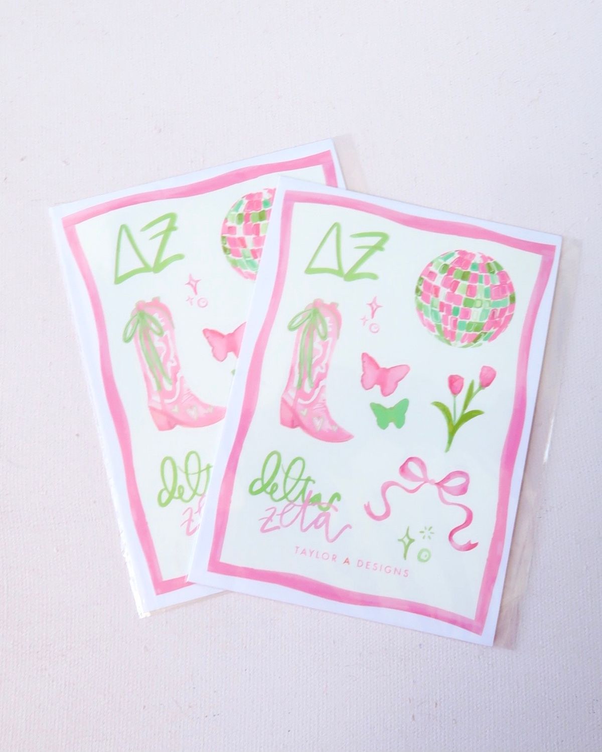 Delta Zeta Sticker Sheet TA