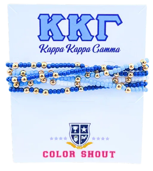Kappa Kappa Gamma Twist Beaded Bracelet
