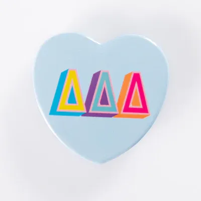 Delta Delta Delta Heart Button