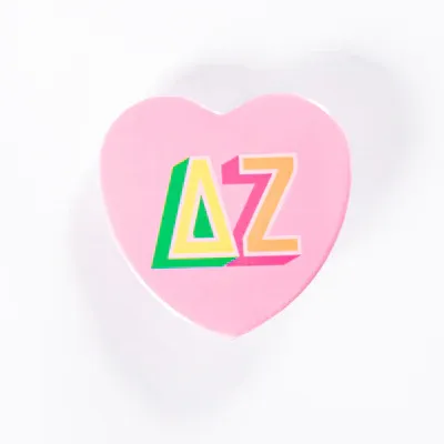 Delta Zeta Heart Button