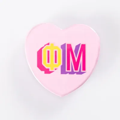 Phi Mu Heart Button