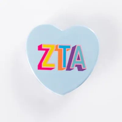 Zeta Tau Alpha Heart Button