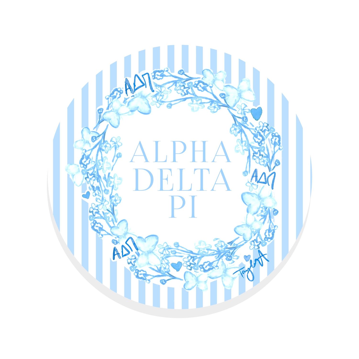 Alpha Delta Pi Round Sticker TA