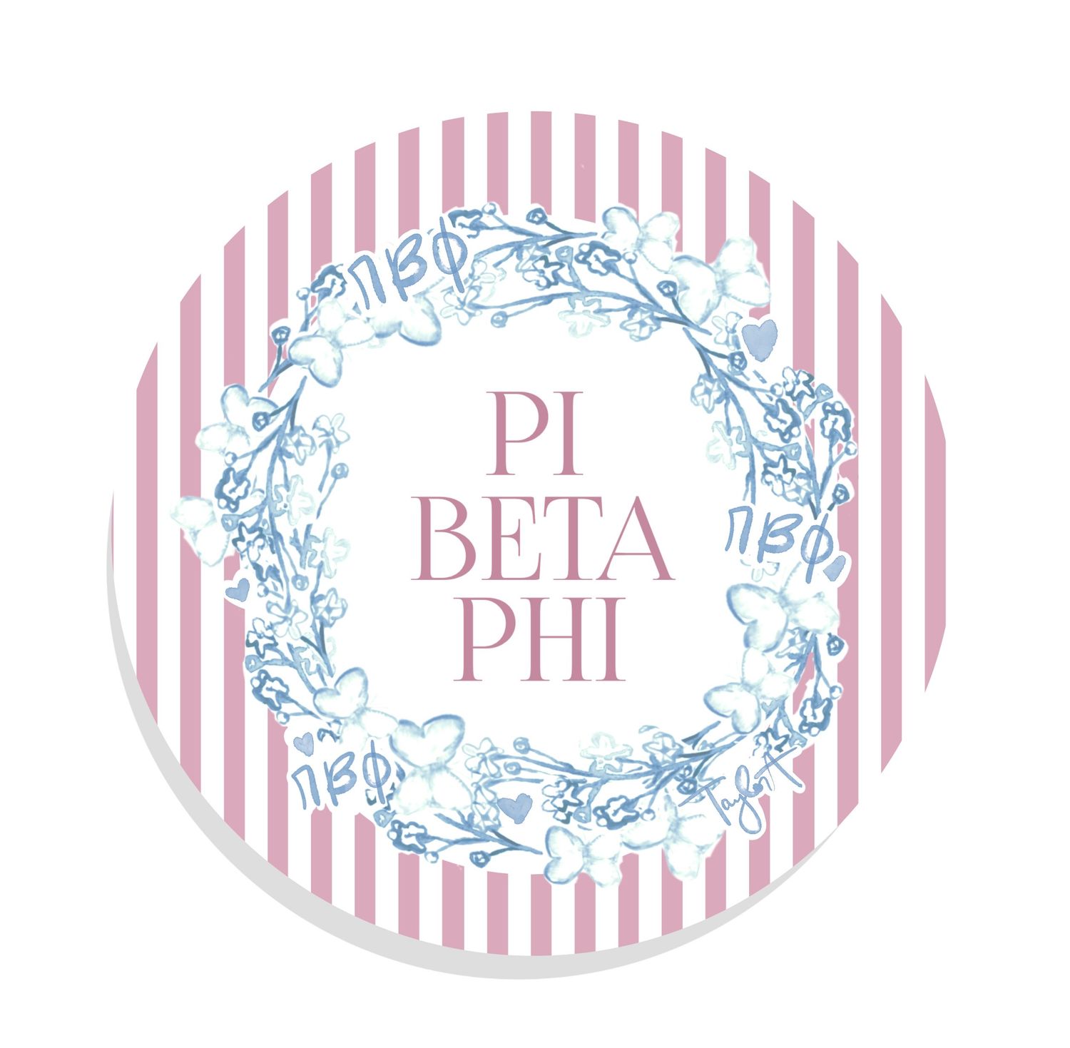 Pi Beta Phi Round Sticker TA