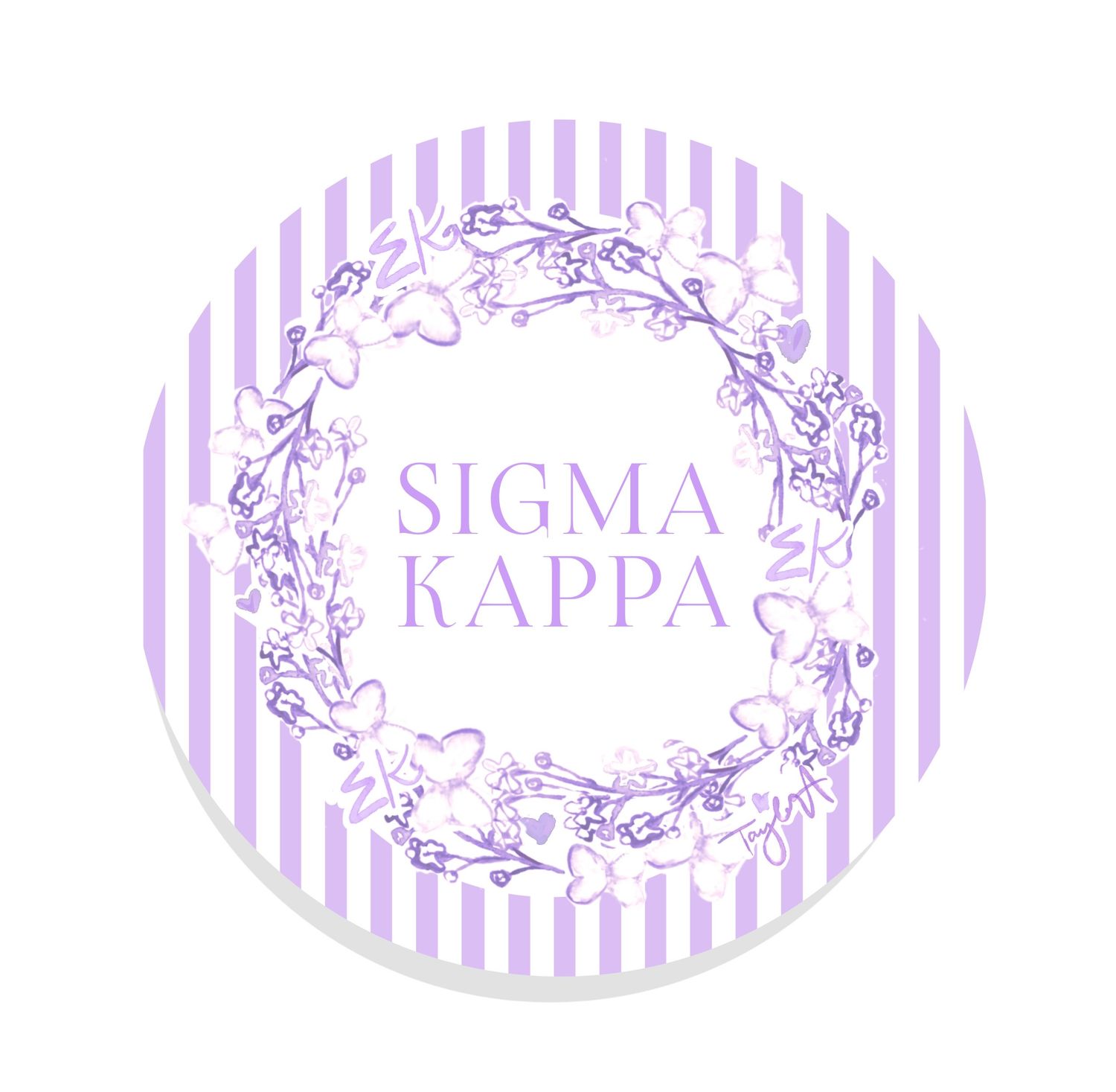 Sigma Kappa Round Sticker TA