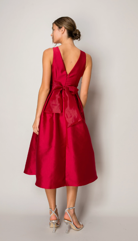 Red Taffeta Dress