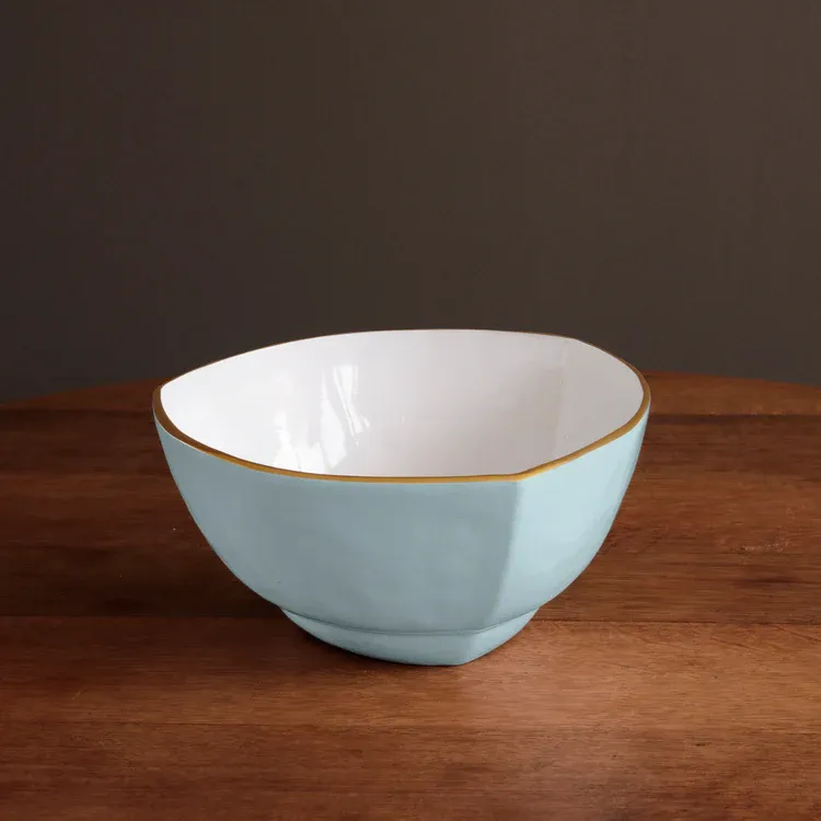 ENCANTO Milano Medium Bowl Sky Blue and White