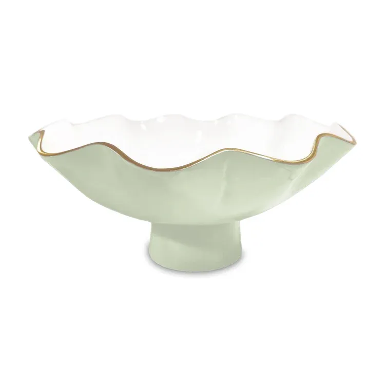 Encanto Carola Large Pedestal Pistachio and White