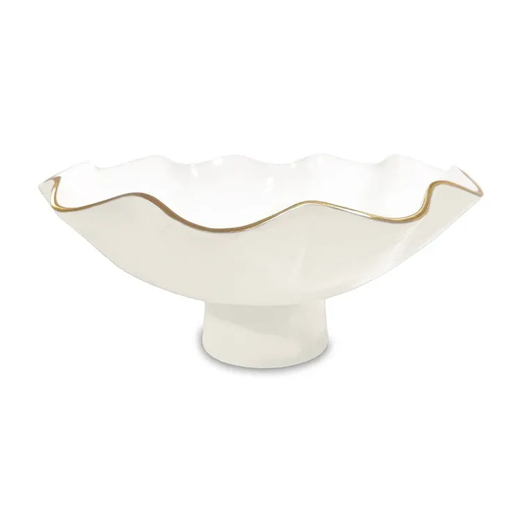 Encanto Carola Large Pedestal Cream and White