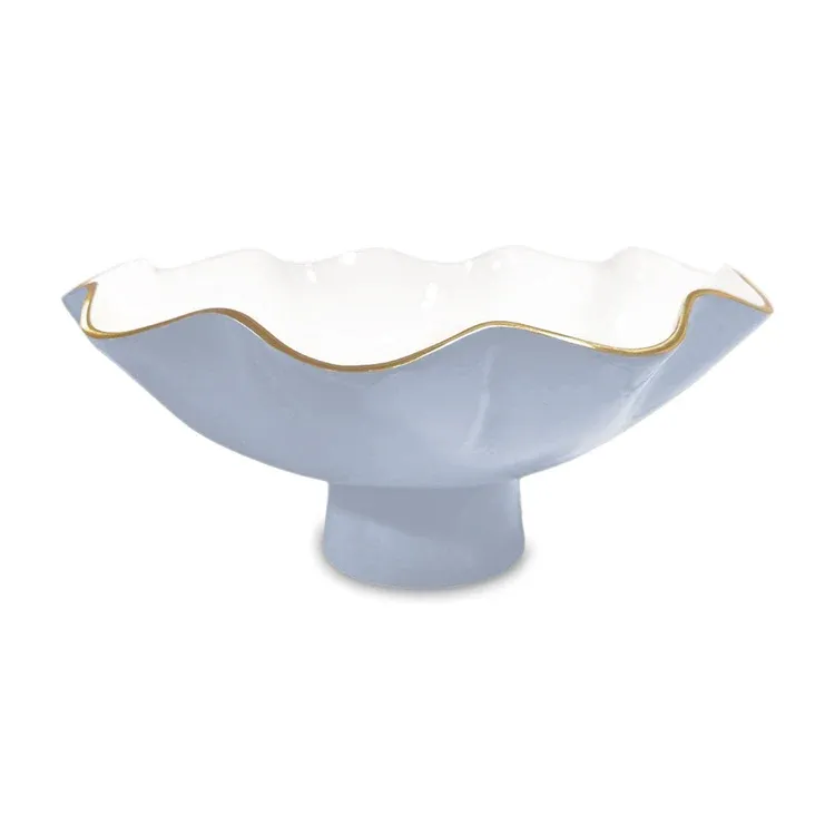 Encanto Carola Large Pedestal Periwinkle and White