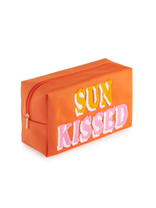 Sun Kissed Large Zip Pouch Orange