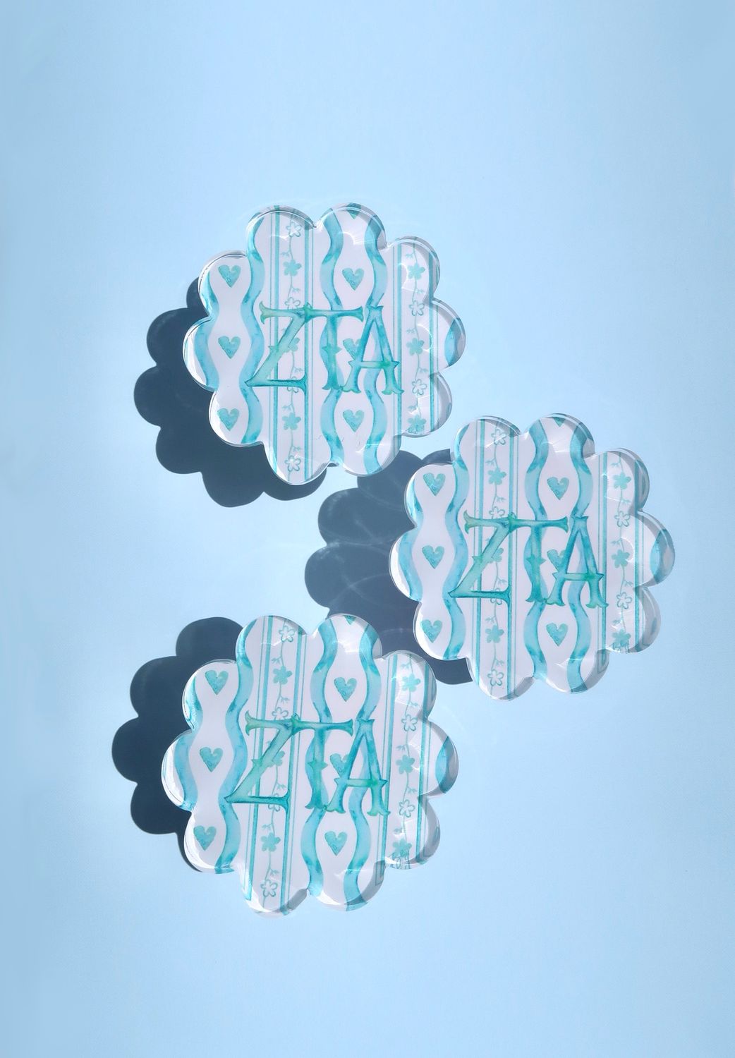 Sorority Coasters Zeta Tau Alpha