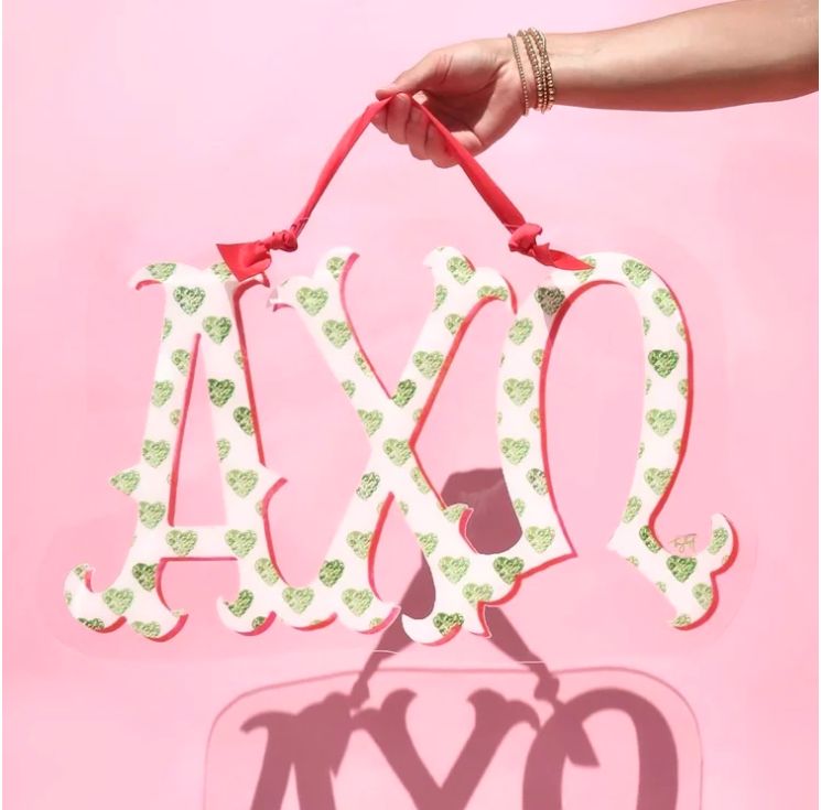 Alpha Chi Omega Acrylic Door Hanger