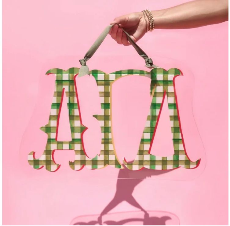 Alpha Gamma Delta Acrylic Door Hanger