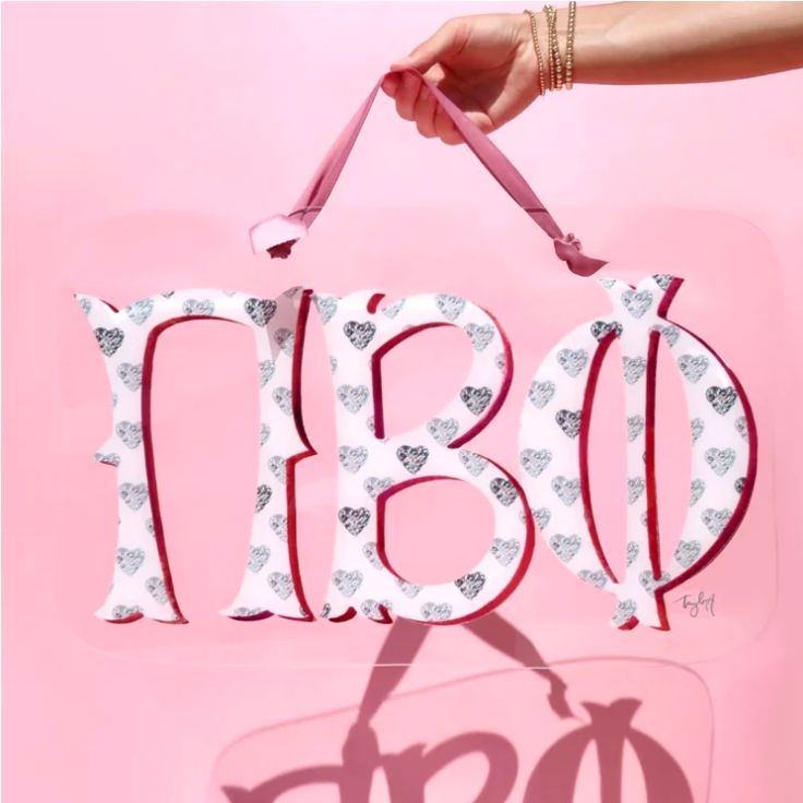 PI BETA PHI acrylic door hanger