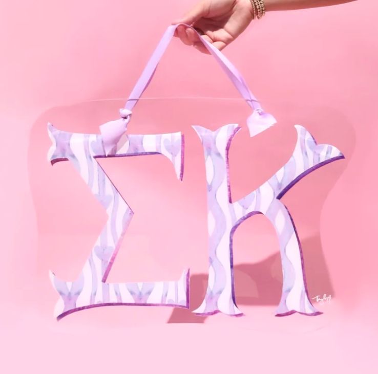 Sigma Kappa Acrylic Door Hanger