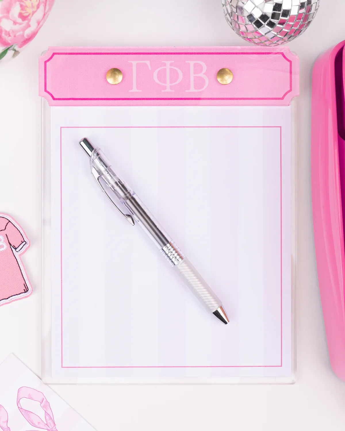 Gamma Phi Beta Acrylic Notepad