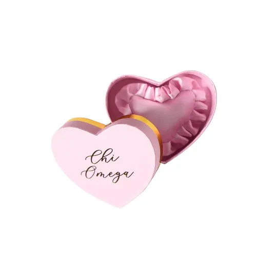Chi Omega Badge Pillow and Box