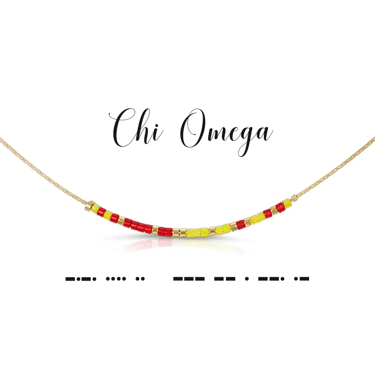Chi Omega Dot and Dash Necklace