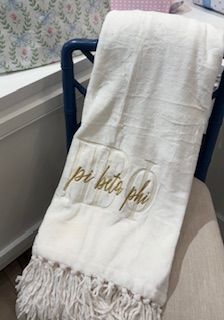 Pi Beta Phi Embroidered Throw