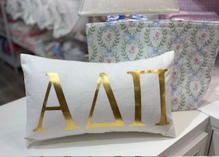 Alpha Delta Pi Gold Foil Pillow