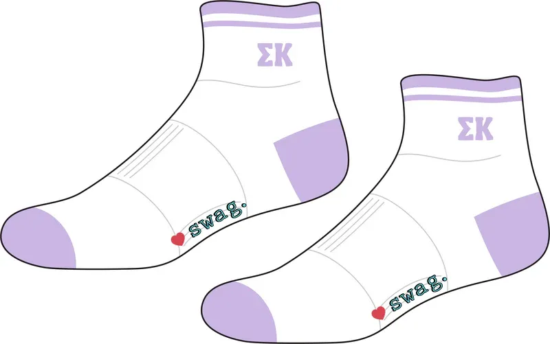 Sigma Kappa Quarter Crew Socks