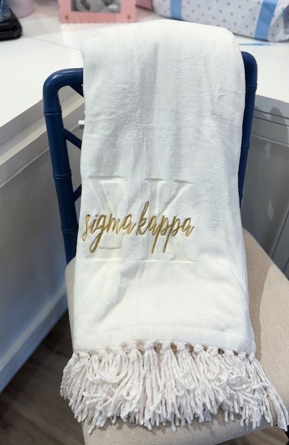 Sigma Kappa Embroidered Throw