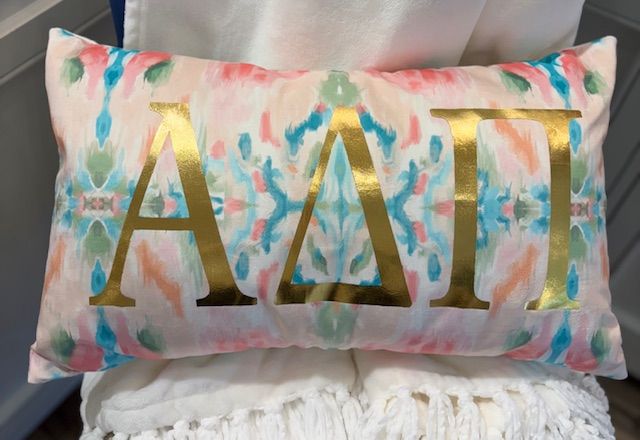 Alpha Delta Pi Velvet Print Pillow