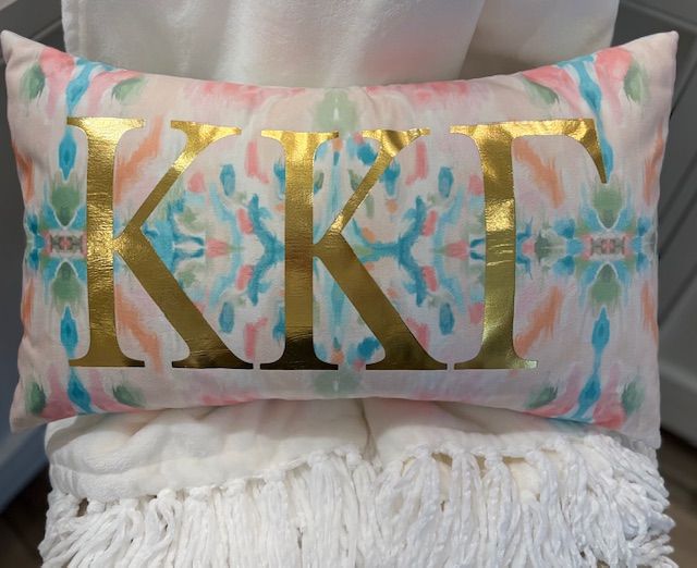 Kappa Kappa Gamma Velvet Print Pillow
