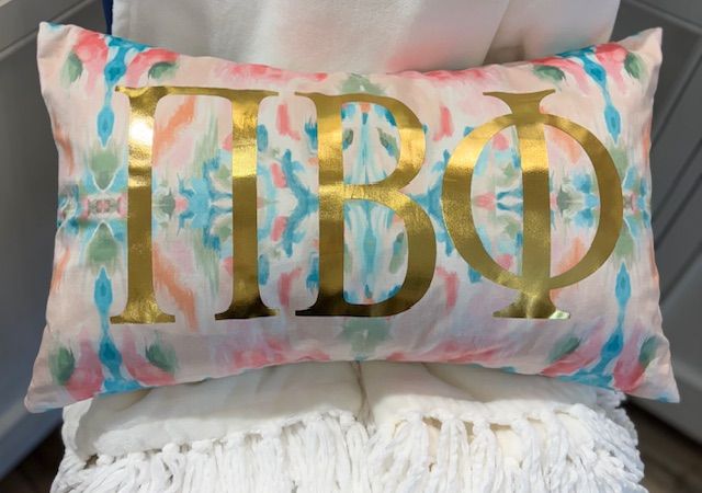 Pi Beta Phi Velvet Print Pillow