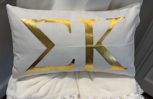 Sigma Kappa Gold Foil Pillow