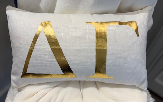 Delta Gamma Gold Foil Pillow