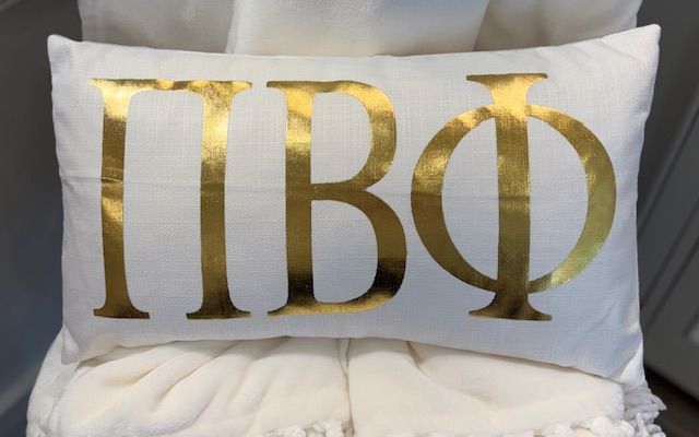 Pi Beta Phi Gold Foil Pillow