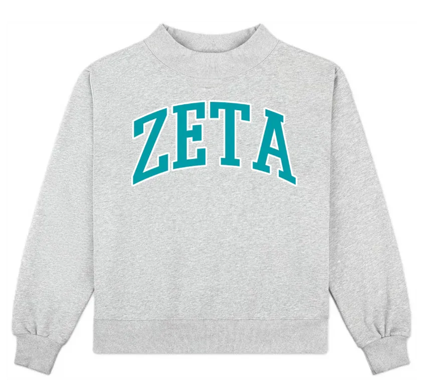 Zeta Tau Alpha Mock Crew Sweatshirt