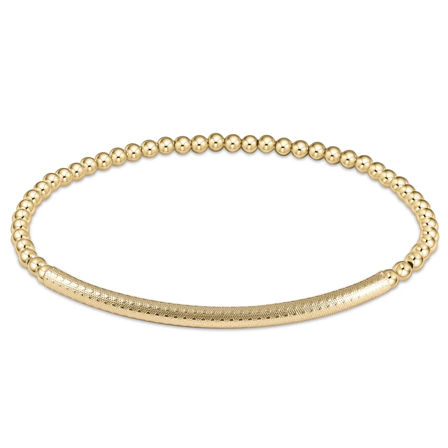 Classic Gold 3mm Bead Bliss Bar Textured