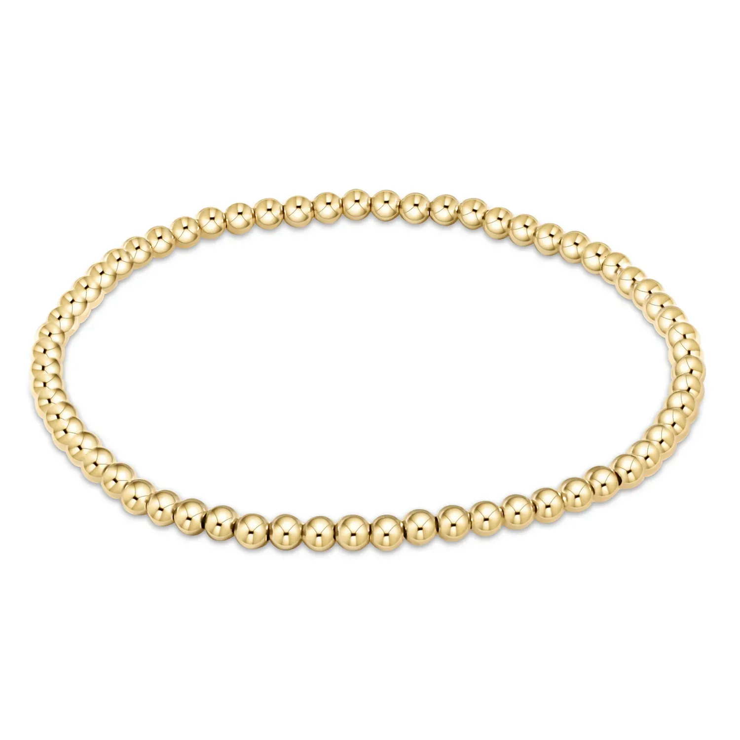Classic Gold 3mm Beaded Bracelet